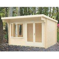 Shire Danbury 12' x 12' (Nominal) Pent Timber Log Cabin (5886X)