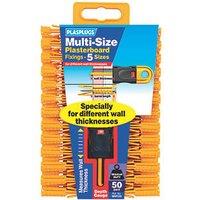 Plasplugs Multi-Size Fixings 50 Pack (5898K)