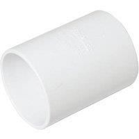 FloPlast Straight Couplers 40mm x 40mm White 5 Pack (58998)