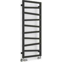 Terma 1070mm x 500mm 1384BTU Black Flat Designer Towel Radiator (589RH)