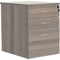 TC Group 3-Drawer Mobile Desk Pedestal Grey Oak 404mm x 500mm x 636mm (589TT)