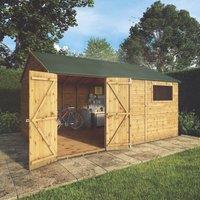 Mercia Modular 14' x 10' (Nominal) Reverse Apex Shiplap T&G Timber Workshop (589YL)