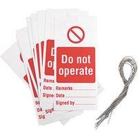 Essentials 'Do Not Operate' Safety Maintenance Tags 10 Pack (590FX)