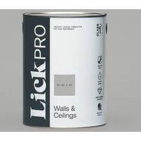 LickPro Max+ 5Ltr Grey BS 00 A 05 Matt Emulsion Paint (590JY)