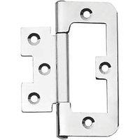 Polished Chrome Flush Hinges 76mm x 33mm 2 Pack (590PR)