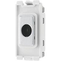 British General Grid Brush Flex Outlet Brushed Steel (590RH)