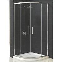Triton Fast Fix Framed Quadrant 2-Door Shower Enclosure Chrome 900mm x 900mm x 1900mm (591KT)