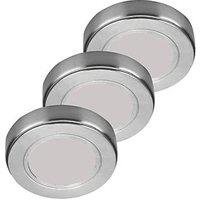Sensio Hype R Pro Round LED Under Cabinet Lights Steel 6W 231 - 243lm 3 Pack (591PE)