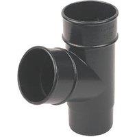 FloPlast Cast Iron Effect Round Branch Black 68mm (59214)