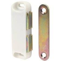Magnetic Cabinet Catches White 65mm x 20mm 10 Pack (59279)