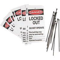 Essentials 'Danger Locked Out' Safety Maintenance Tags 10 Pack (593FX)