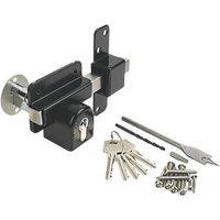 GateMate Black Double-Locking Euro Long Throw Lock 85mm (593HX)