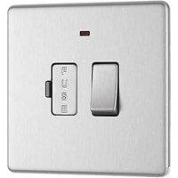 LAP 13A Switched Fused Spur with LED Brushed Stainless Steel (593KJ)