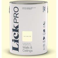 LickPro 5Ltr Yellow 05 Vinyl Matt Emulsion Paint (593TM)