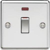 Knightsbridge 45A 1-Gang DP Control Switch Polished Chrome with LED (594TX)