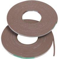 Stormguard Sureseal 3 Self-Adhesive Foam Draught Excluder Weatherstrips Brown 7.5m 2 Pack (594VV)