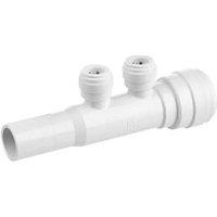 Flomasta Plastic Push-Fit Reducing 2 Port Manifold 22mm x 10mm (595KR)