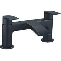 Highlife Bathrooms Coll Deck Mounted Bath Filler Matt Black (596HL)