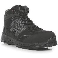 Regatta Claystone S3 Size 12 Black/Granite Water-Resistant Steel Toe Cap Safety Boots (596JR)
