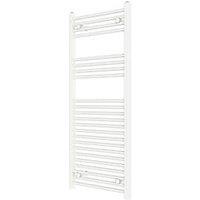 Flomasta 1200mm x 500mm 1815BTU White Flat Towel Radiator (596TF)