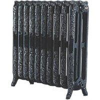 Arroll 760mm x 834mm 4913BTU Black / Silver Cast Iron 3 Column Radiator (5978P)