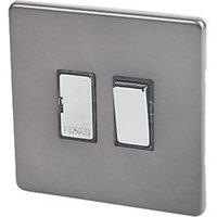 Varilight 13AX Switched Fused Spur Slate Grey with Black Inserts (59794)