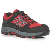 Regatta Sandstone SB Size 10 Red/Black Water-Resistant Steel Toe Cap Safety Trainers (597JR)
