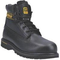 CAT Holton Size 7 Black Water-Resistant Steel Toe Cap Safety Boots (597JV)
