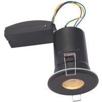 Saxby Major GU10 Fixed Fire Rated Recessed Downlight Black (597RE)