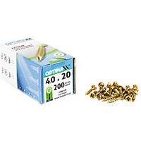 Optimaxx PZ Countersunk Wood Screws 4mm x 20mm 200 Pack (597TY)