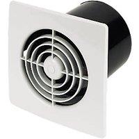 Manrose LP100STW 100mm (4") Axial Bathroom Extractor Fan with Timer White 240V (59811)