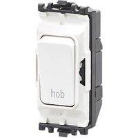 MK Grid Plus 20A Grid DP Hob Switch White with Colour-Matched Inserts (598JR)