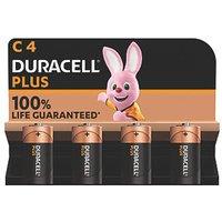 Duracell Plus C 1.5V Alkaline Batteries 4 Pack (598RP)