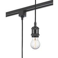 Knightsbridge Vintage 1-Circuit Pendant for Track Lighting Black (599GA)