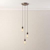 Quay Design Cable Set 3-Light Pendant Satin Pewter (599VG)