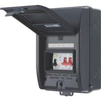 British General IP65 Weatherproof Outdoor 5-Module 5-Way Part-Populated High Integrity EV Charger Consumer Unit with SPD (599YE)