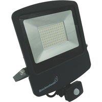 Brackenheath Outdoor LED Floodlight With PIR Sensor Black 100W 11,000lm (599YX)