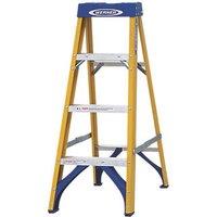 Werner Fibreglass 1.12m 4 Step Swingback A Frame Step Ladder (6008X)