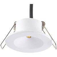 Saxby Sight Fixed Recessed Non-Maintained Emergency LED Downlight White / Silver / Black 2W 120lm 60mm (600JT)
