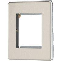Contactum Lyric 2-Module Modular Faceplate Brushed Steel (600RK)