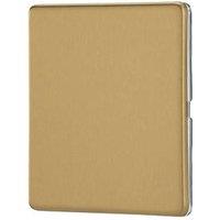 Contactum Lyric 1-Gang Blanking Plate Brushed Brass (601RP)