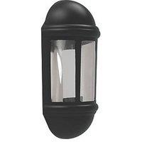 4lite Outdoor LED Half Wall Lantern Black 8W 400lm (601RR)