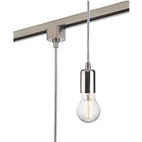 Knightsbridge Contemporary 1-Circuit Pendant for Track Lighting Brushed Chrome (602GA)