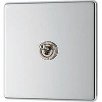 LAP 20A 16AX 1-Gang 2-Way Toggle Switch Polished Chrome (602KJ)