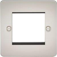 Knightsbridge Flat Plate 2-Module Modular Faceplate Pearl (602YA)