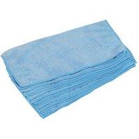 Essentials Microfibre Cleaning Cloths Blue 380mm x 380mm 10 Pack (6032H)