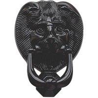 Fab & Fix Lions Head Door Knocker Black 98mm x 136mm (6035P)