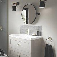 Splashwall Caliza Vanity Splashback Matt Grey 250mm x 800mm x 4mm (603KU)