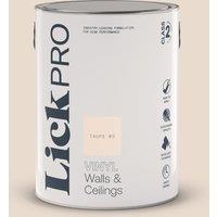 LickPro 5Ltr Taupe 03 Vinyl Matt Emulsion Paint (603TM)