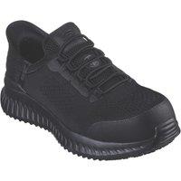 Skechers Tilido Fletchit CT Size 8 Black Slip-On Safety Trainers (603XH)